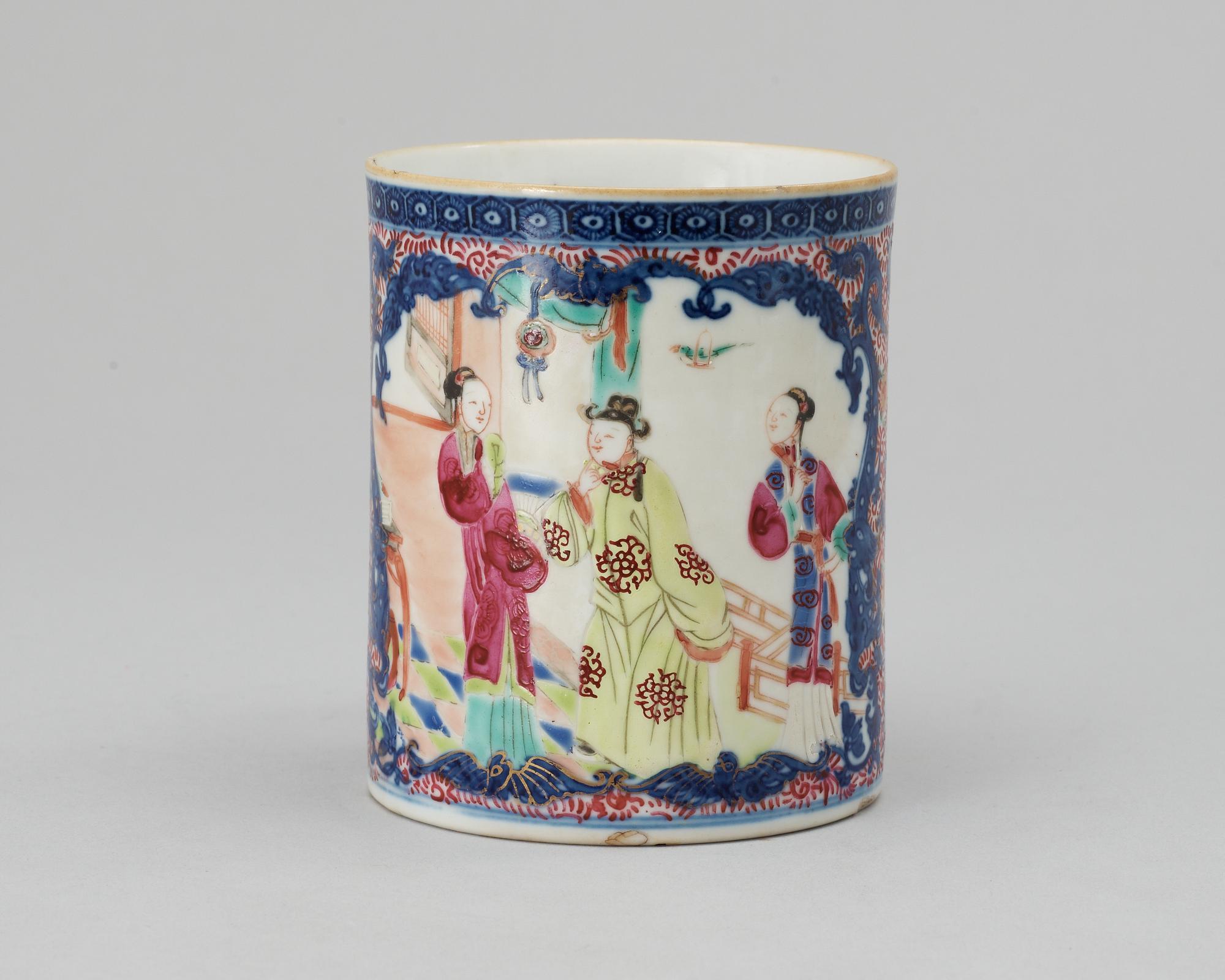 MUGG, porslin. Qing dynastin. Qianlong (1736-95).