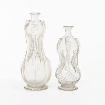 Kluckaflaskor, 2 st, 1800-tal.