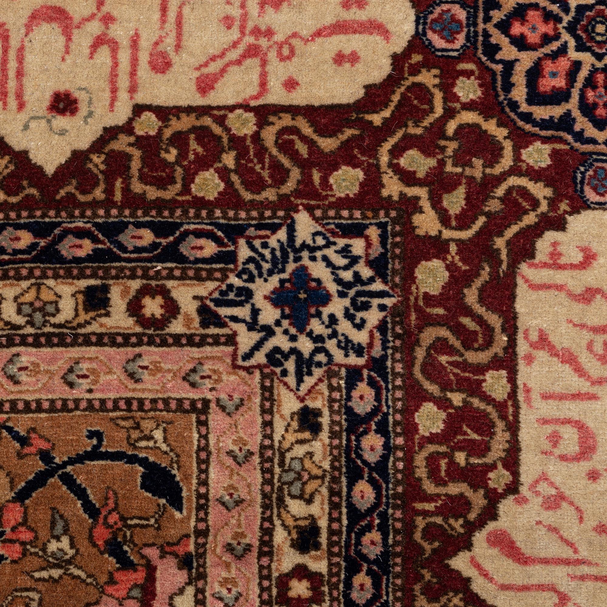 An antique Benlian Tabriz carpet, signed Jabarzade, ca 466 x 323 cm.