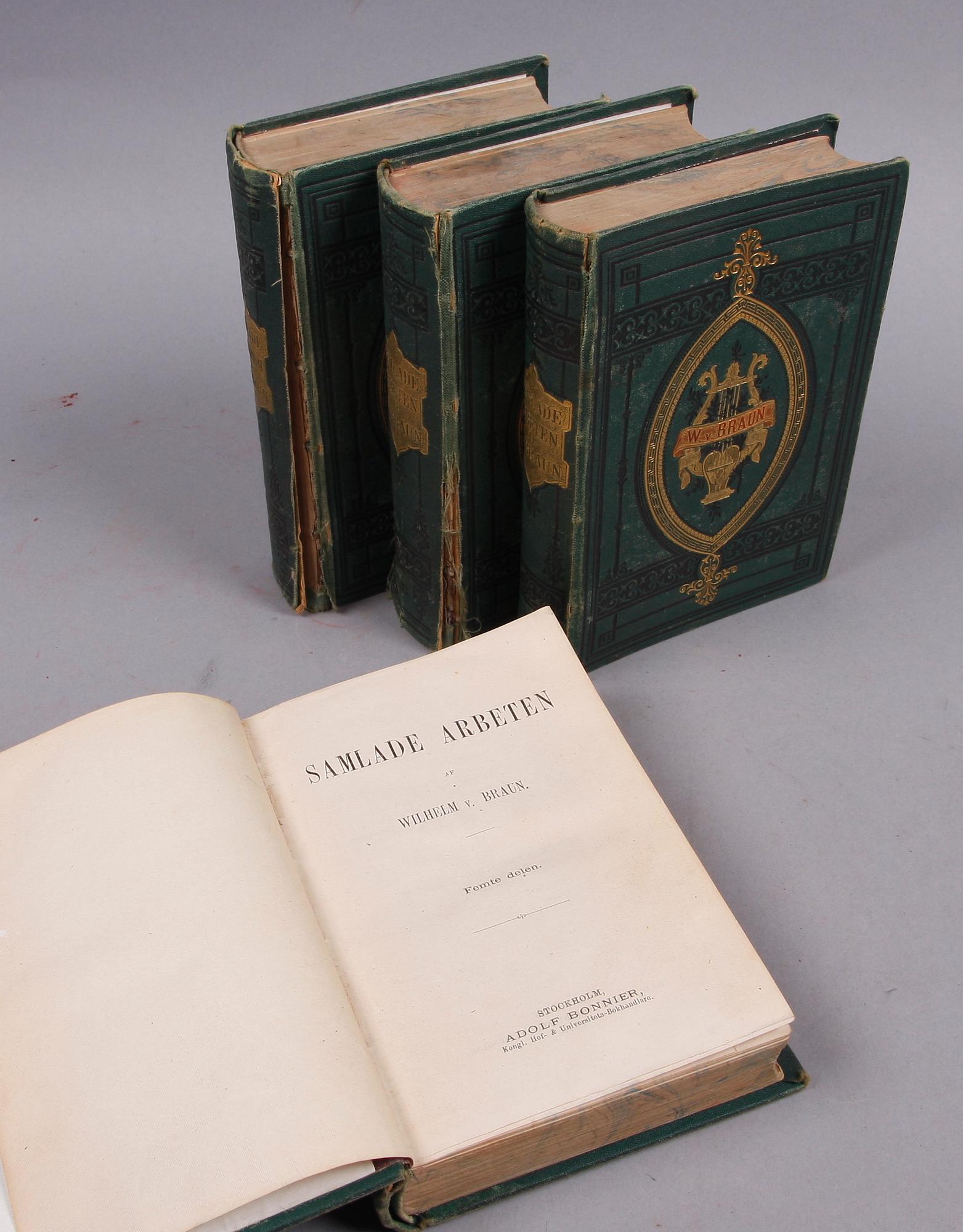 BÖCKER, 14 st, mest poesi, bla "The works of Lord Byron", 1800-tal.