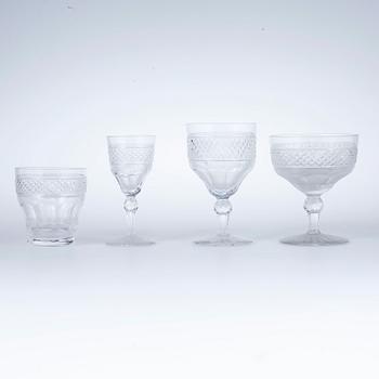 Kosta Boda · GLASSERVIS, 56 delar, "Clayton", Kosta Boda, 1900-tal.