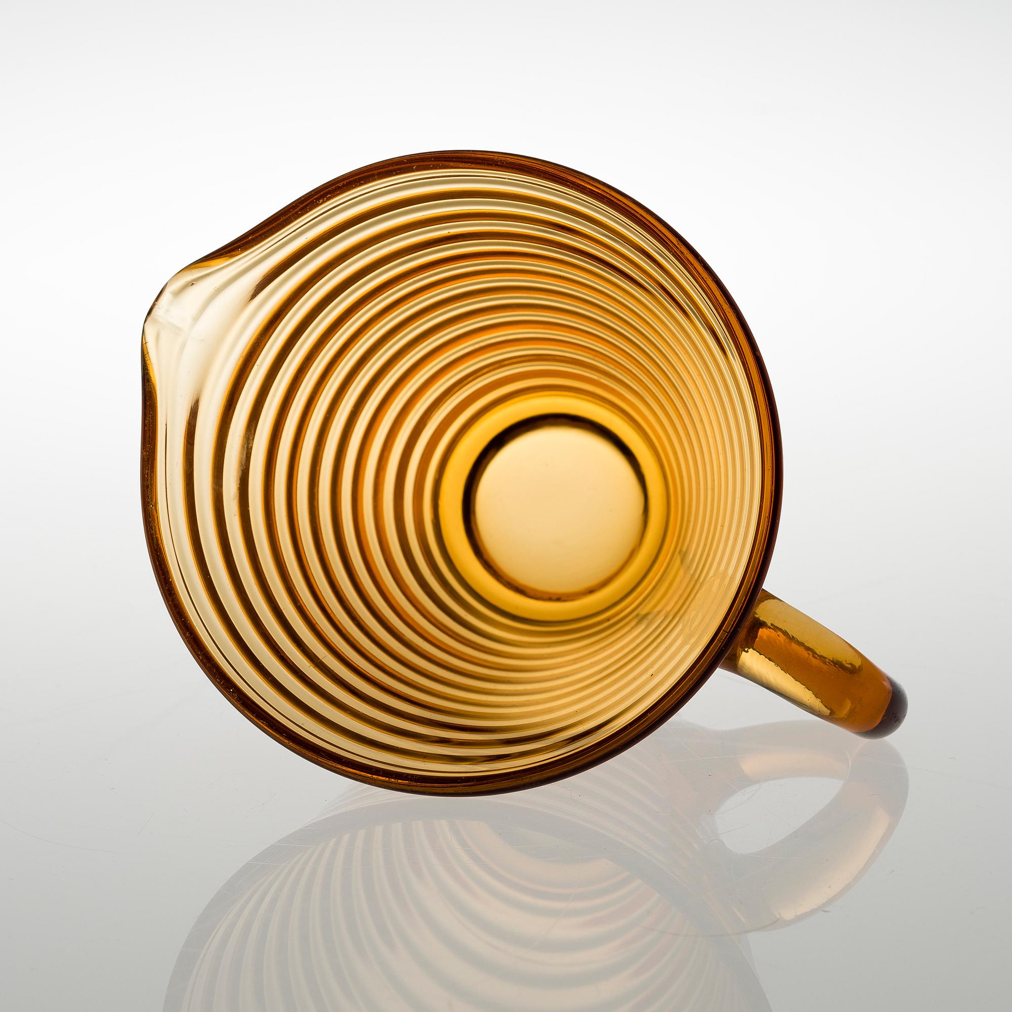 A GLASS PITCHER BY AINO AALTO, "Bölgeblick". In production 1935-1938.