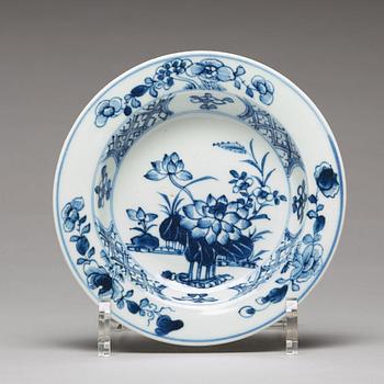 A matched set of 12 blue and white dessert dishes, Qing dynasty, 18th Century.