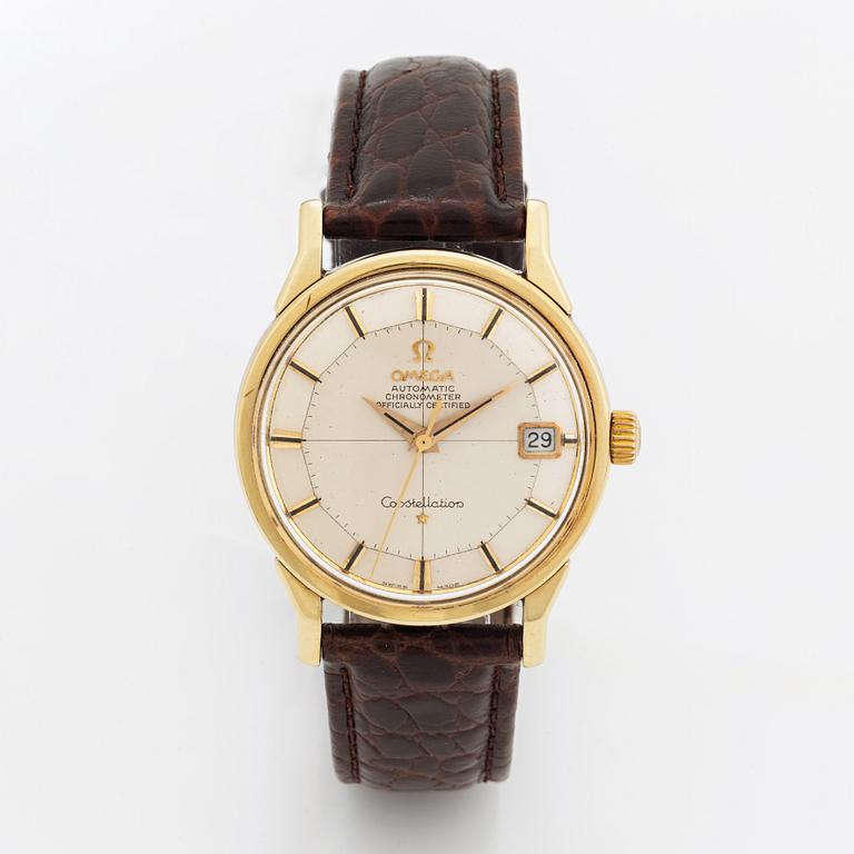 Omega, Constellation, Chronometer, "Pie-Pan", armbandsur, 34 mm.