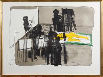 Staffan Hallström · HALLSTRÖM, STAFFAN, färglitografi. Sign och numrerad 75/125.