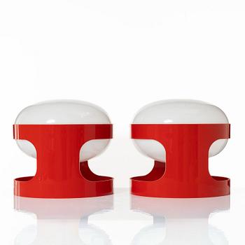 Joe Colombo, a pair of table lamps, 'Sinjet', Husqvarna, 1960s/70s.