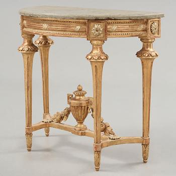 A Gustavian late 18th century console table.