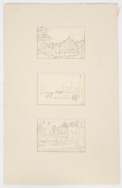 Lotte Laserstein, 3 samramade skisser från Bornholm.