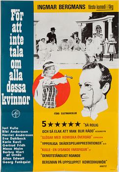 Four Ingmar bergman movie posters, SF Svensk Filmindustri.