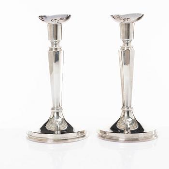 Ljusstakar, ett par, silver, MGAB, Uppsala, 1967.