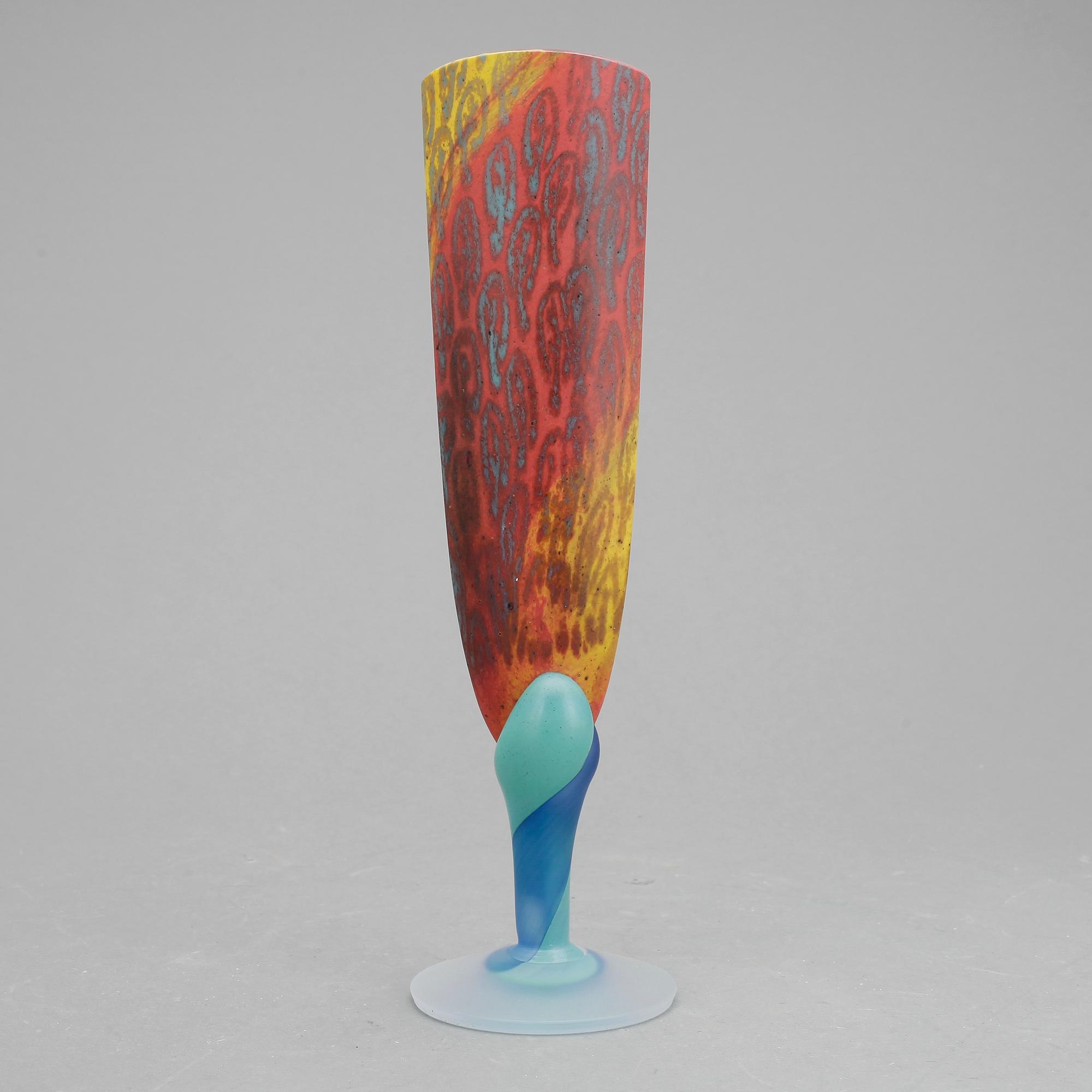 SKULPTUR/OBJEKT, glas, Kjell Engman, Kosta Boda, Atelier, signerad.