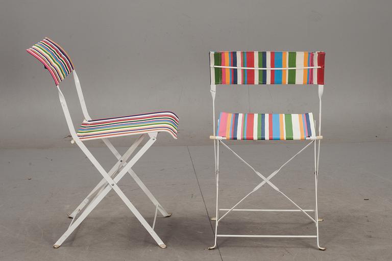 TRÄDGÅRDSTOLAR, 4 st. "Dune". Designad av Pascal Mourgue för Fermob.