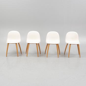 Komplot Design, four "3D" dining chairs, Gubi, Denmark.