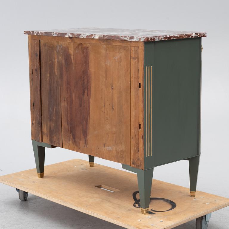 A Gustavian style chest of drawers, first half of the 20th century.