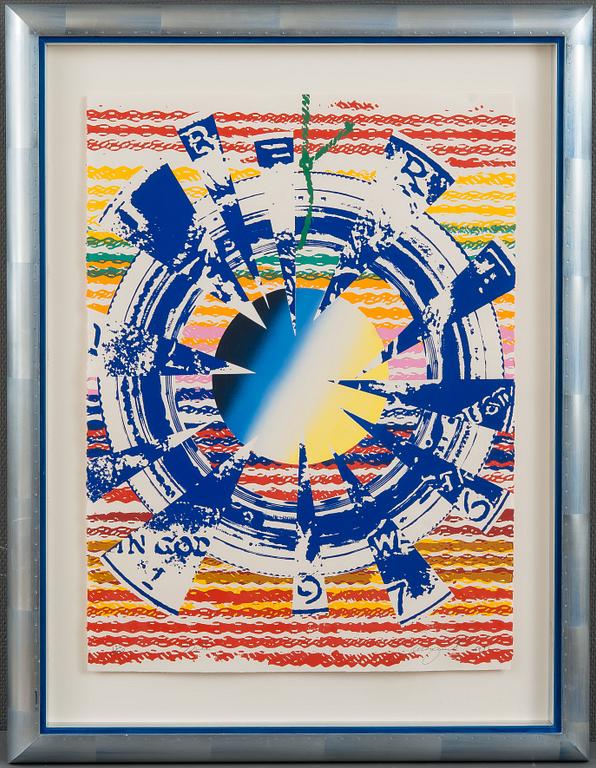 JAMES ROSENQUIST, serigrafi, signerad, numrerad, 170/200, och daterad 1975.