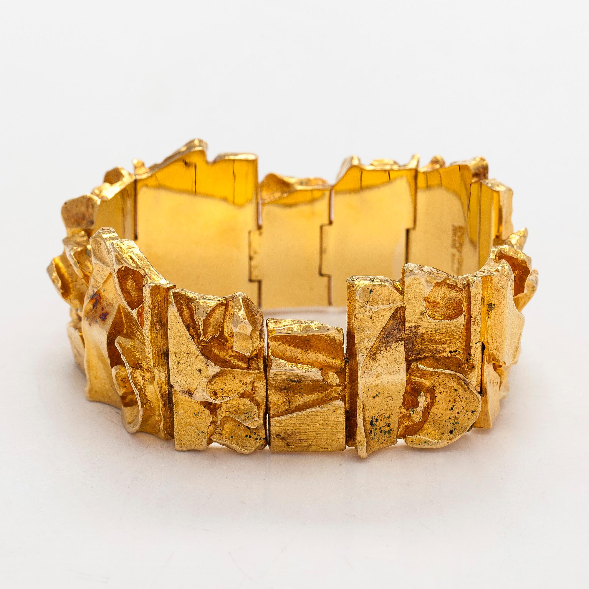 Björn Weckström, Armband, "Tenochtitlan", 18K guld. Lapponia 1970.