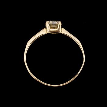 RING, 18k guld med briljantslipad diamant, ca 0.5 ct.