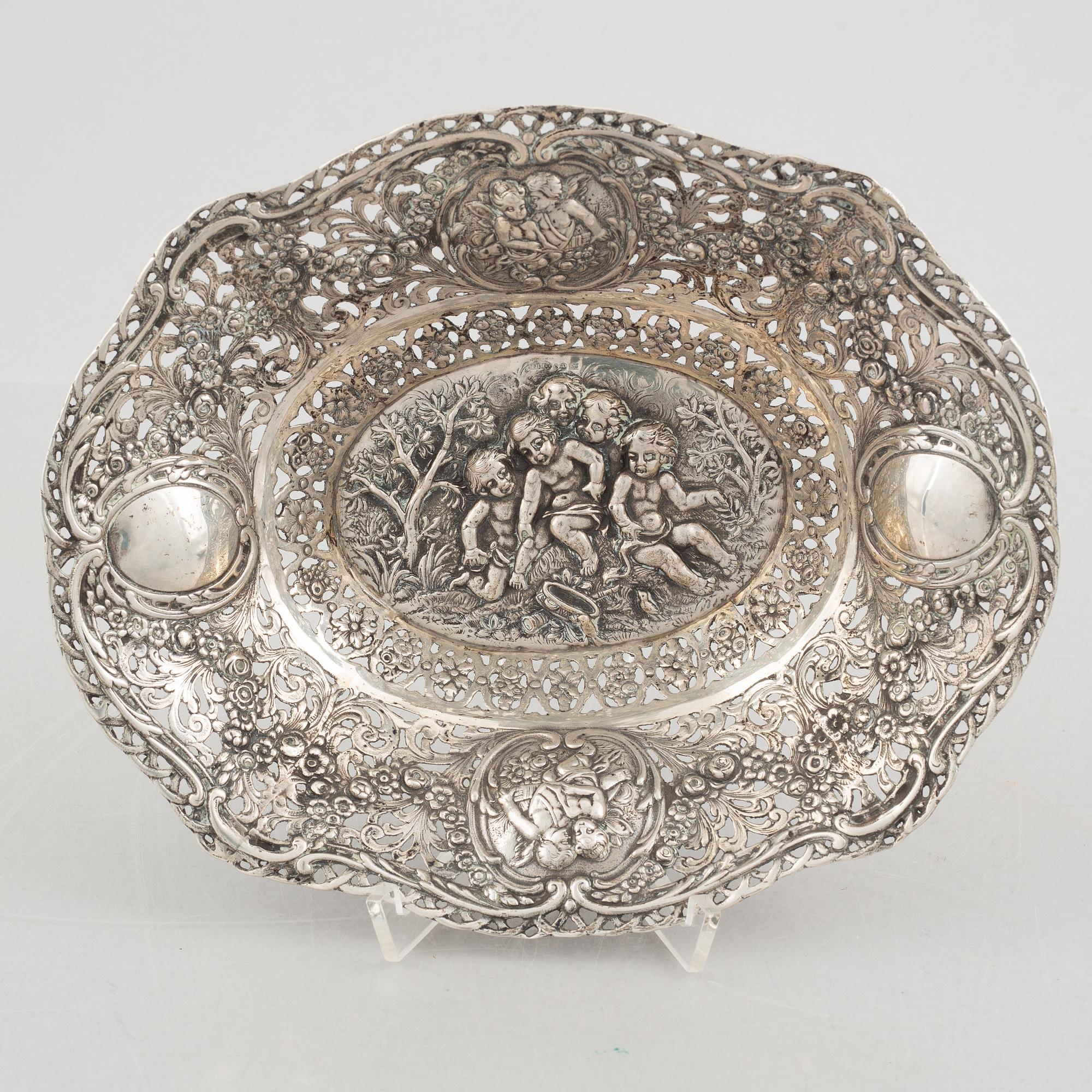 Three silver baskets, including J.L.Hultman, Stockholm, Sweden, 1952.