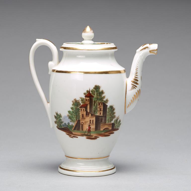 A French part coffee and tea service, empire, early 19th century (18 pieces).