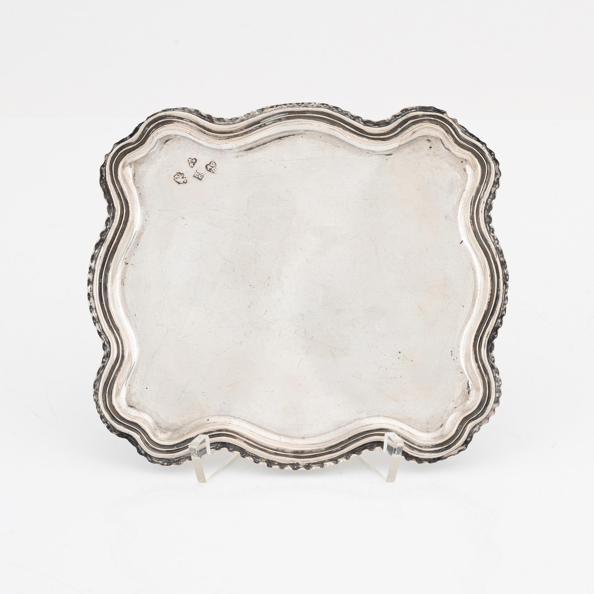 A Russian Silver Platter, Assay Master Stepan Belkin, Alderman Fedor Petrov, Moscow 1781.