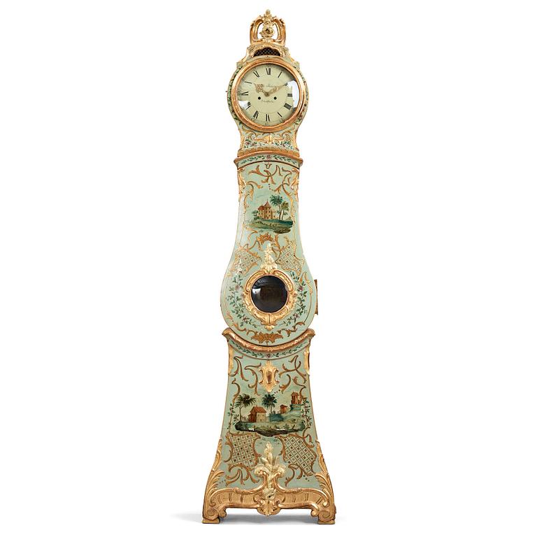 A Swedish Rococo 18th century longcase clock.