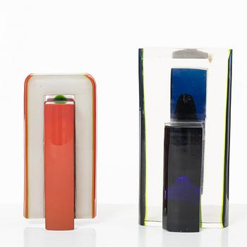 Skulpturer, 4 st, glas.