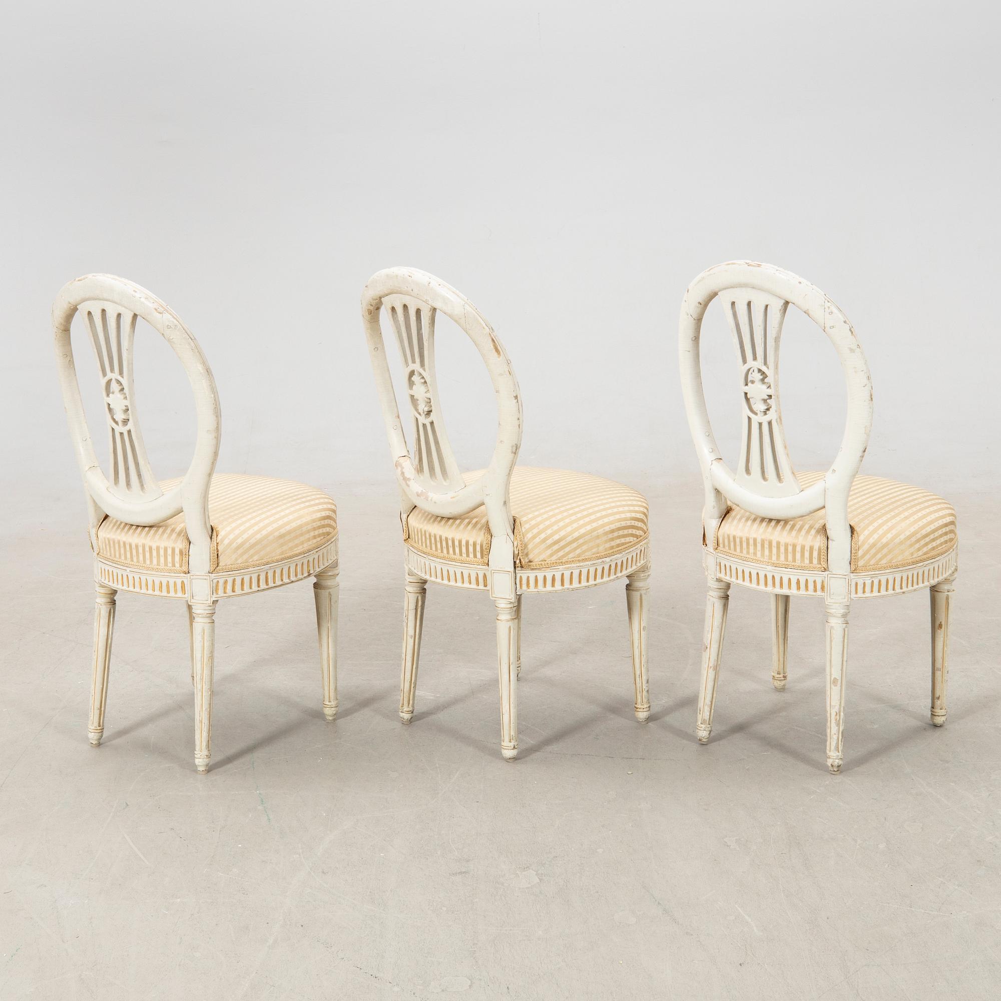 Chairs 6 pcs Sengustavian Lindomar work, first half of the 19th century.
