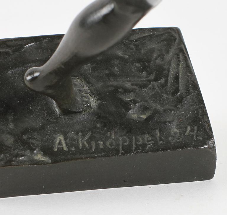 ARVID KNÖPPEL, brons, sign o dat -24.