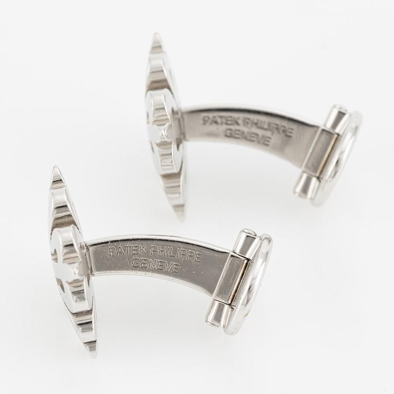 Patek Philippe, Cufflinks, Calatrava Cross, 18K White Gold.