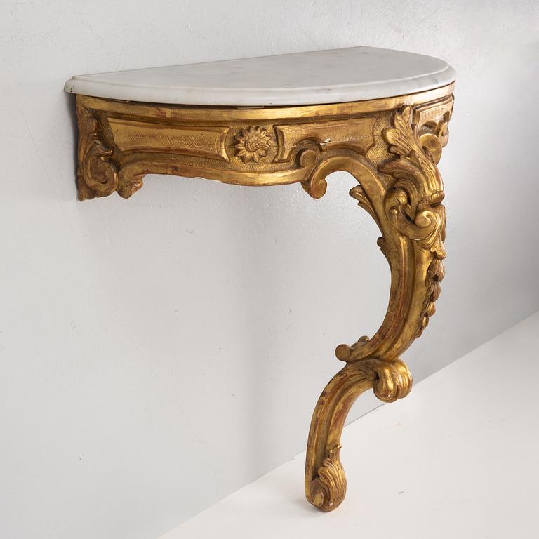 A Rococo style onsole table, circa 1900.