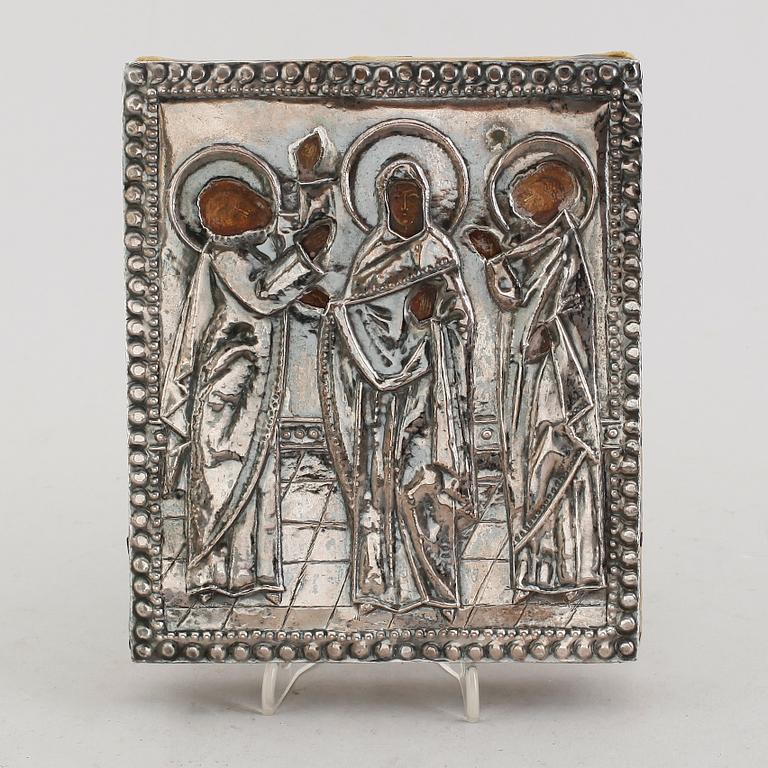 IKON, försilvrad metall, tidigt 1900-tal.