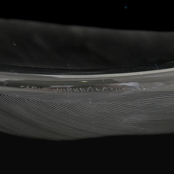 Tapio Wirkkala, art glass 'Lehti' (leaf), model 3337, signed Tapio Wirkkala Iittala.
