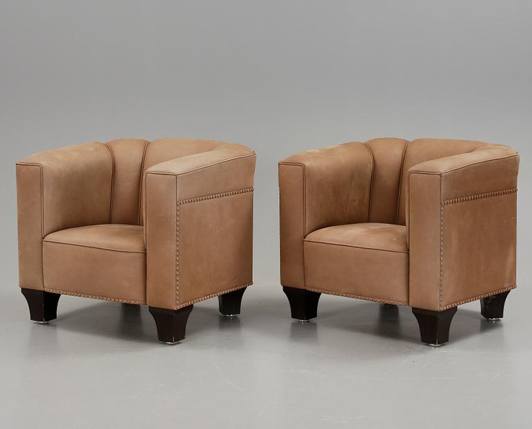 FÅTÖLJER, ett par, "Palais Stoclet", Josef Hoffman för Wittman, Österrike.