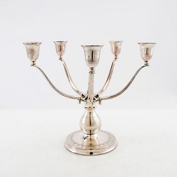 Candelabrum GAB silver-plated, mid-20th century.