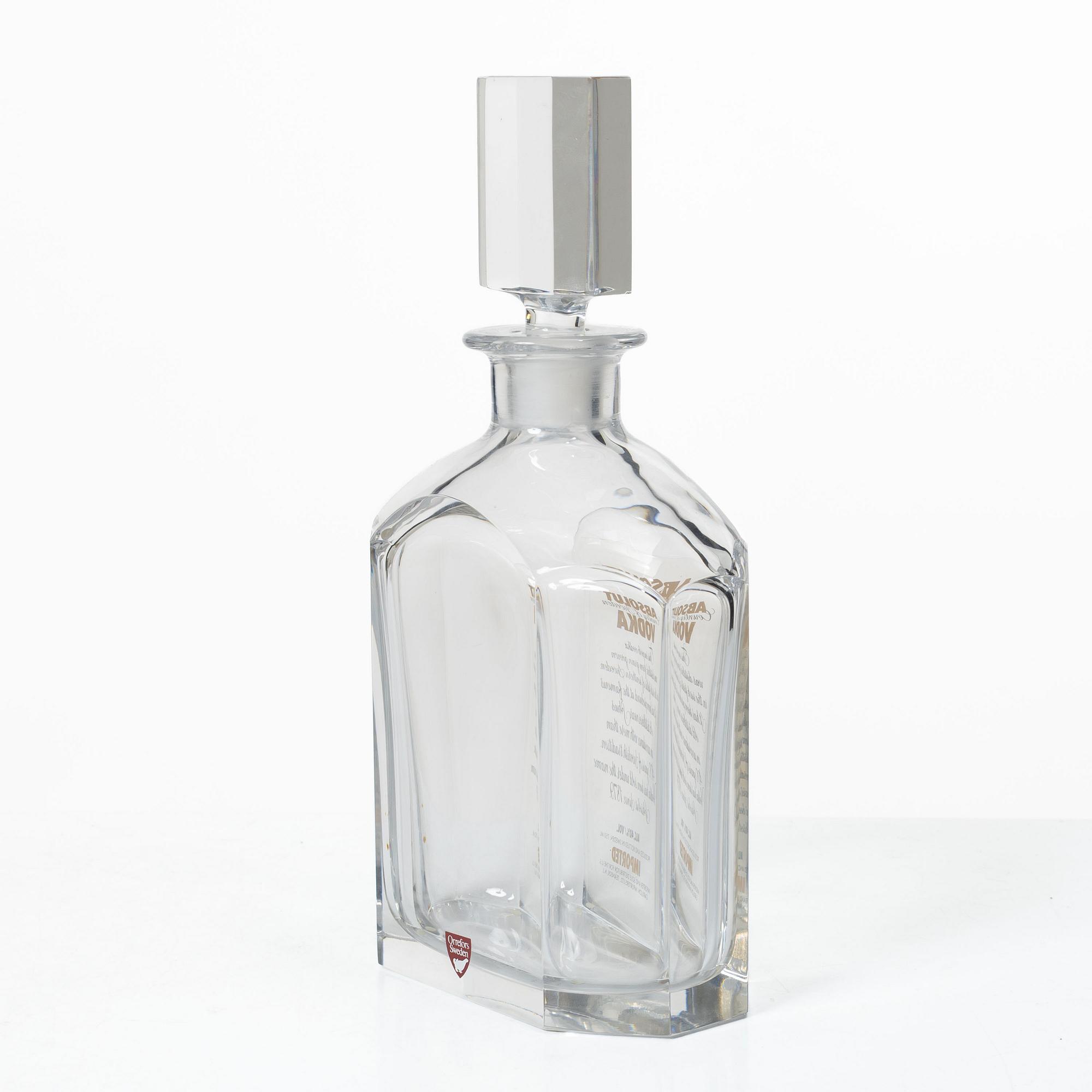 Olle Alberius, A decanter in case, “Absolut Vodka”, Orrefors, 1980s.