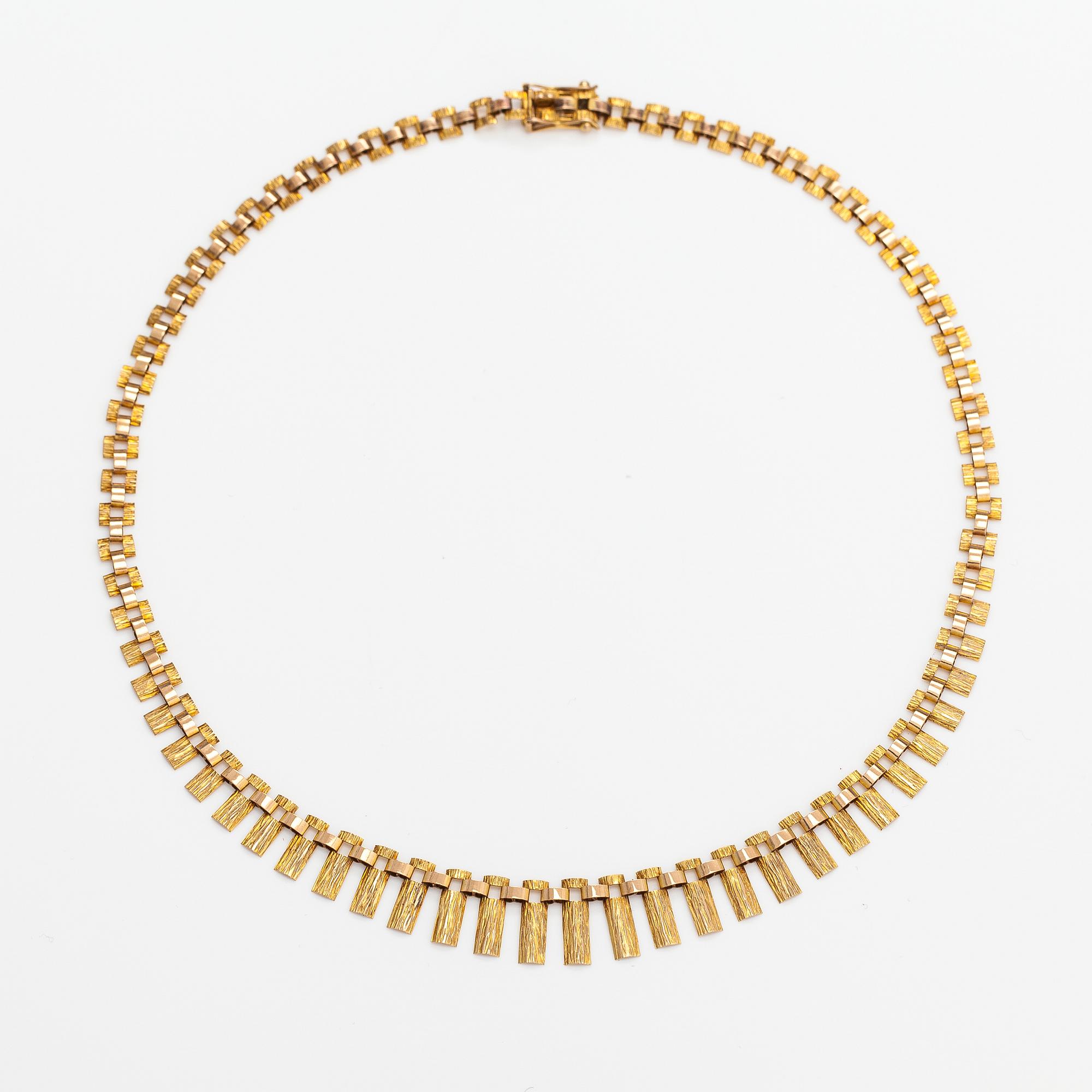 Kaulakoru, 14K kultaa. Westerback, Helsinki 1968.