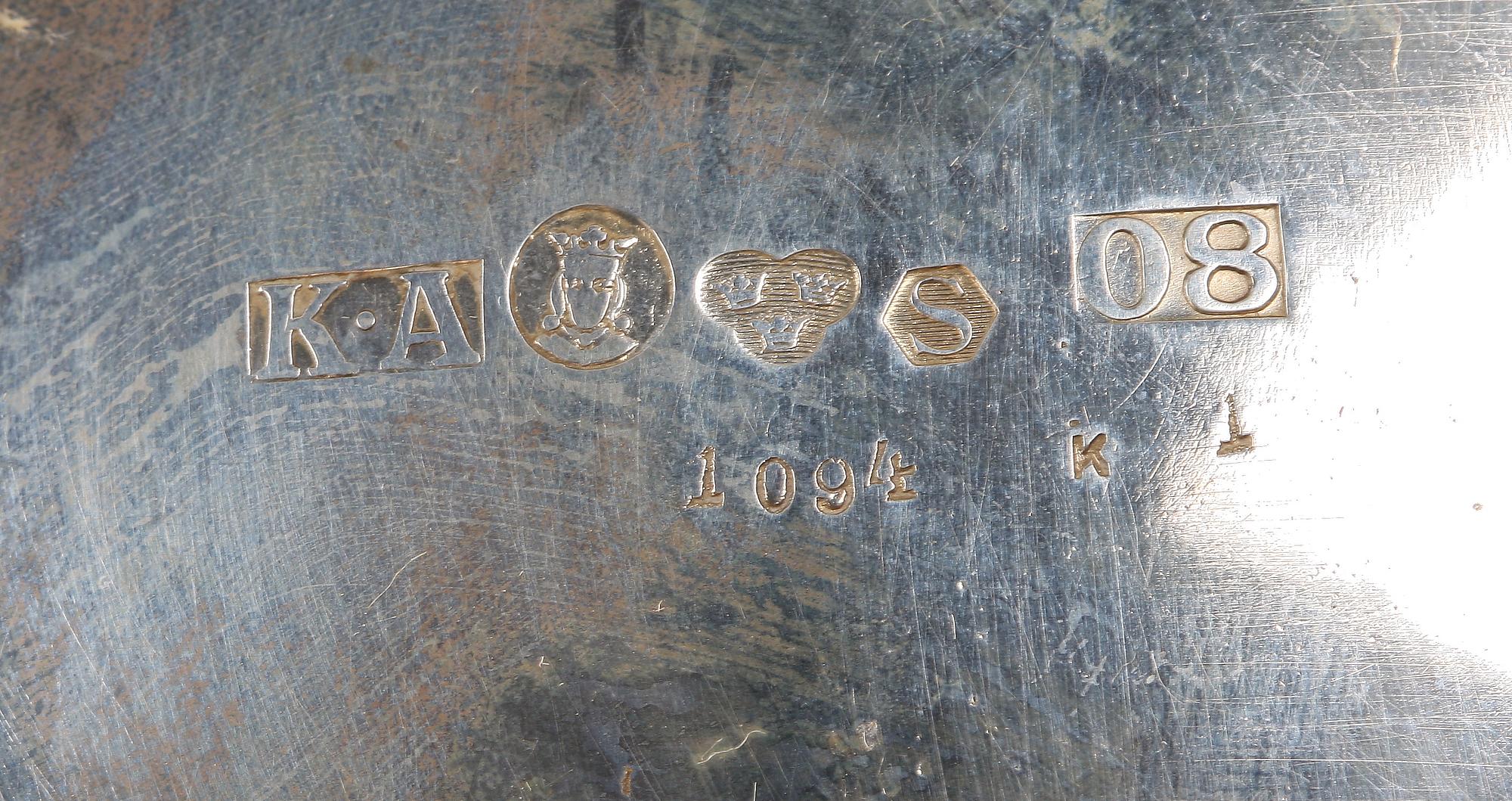 BÄGARE, silver, K. Andersson, Stockholm 1940.