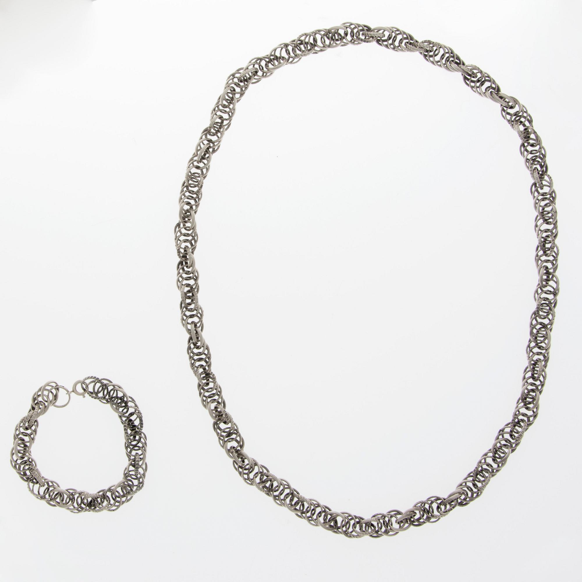 HALSSMYCKE och ARMBAND, Kalevala Koru 1977, silver.