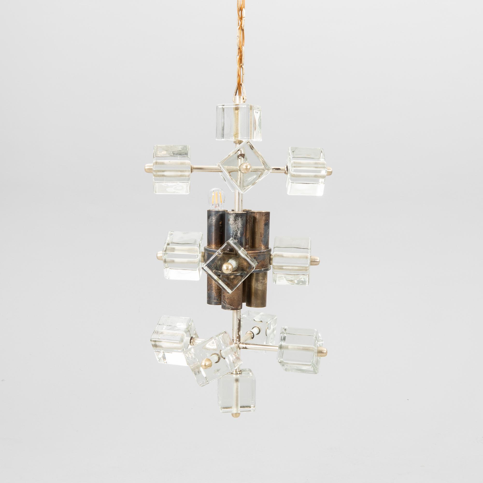 Ceiling lamp Malmö metalworks mid-20th century.