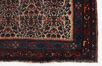 An antique Afshar rug, c. 153 x 124 cm.