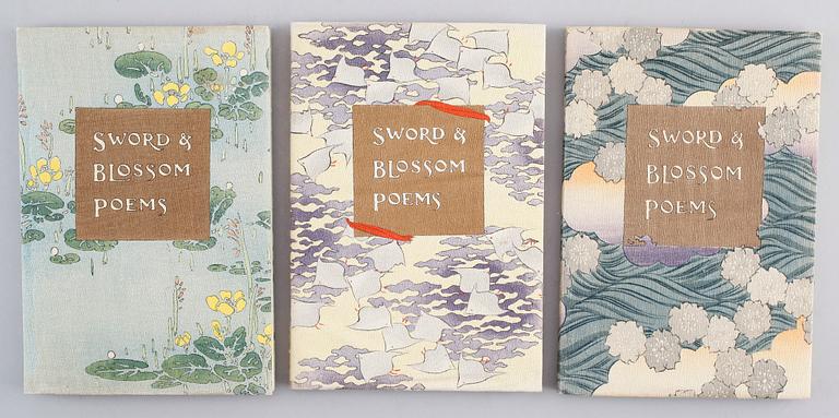 BÖCKER, 3 vol, "Sword and blossom Poems from the Japanese" T. Hasegawa Publisher, Tokyo, 1910.