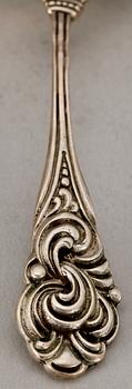 PARTI SILVER, mest Sverige, 1800-1900-tal. Tot vikt ca 1300 g.
