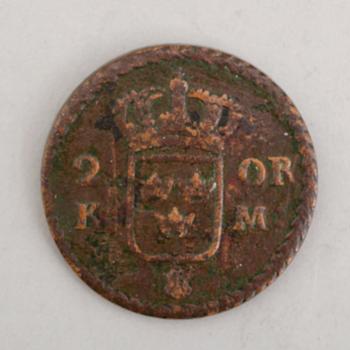 KOPPARMYNT, 2 kronor, Carl X Gustaf 1662.