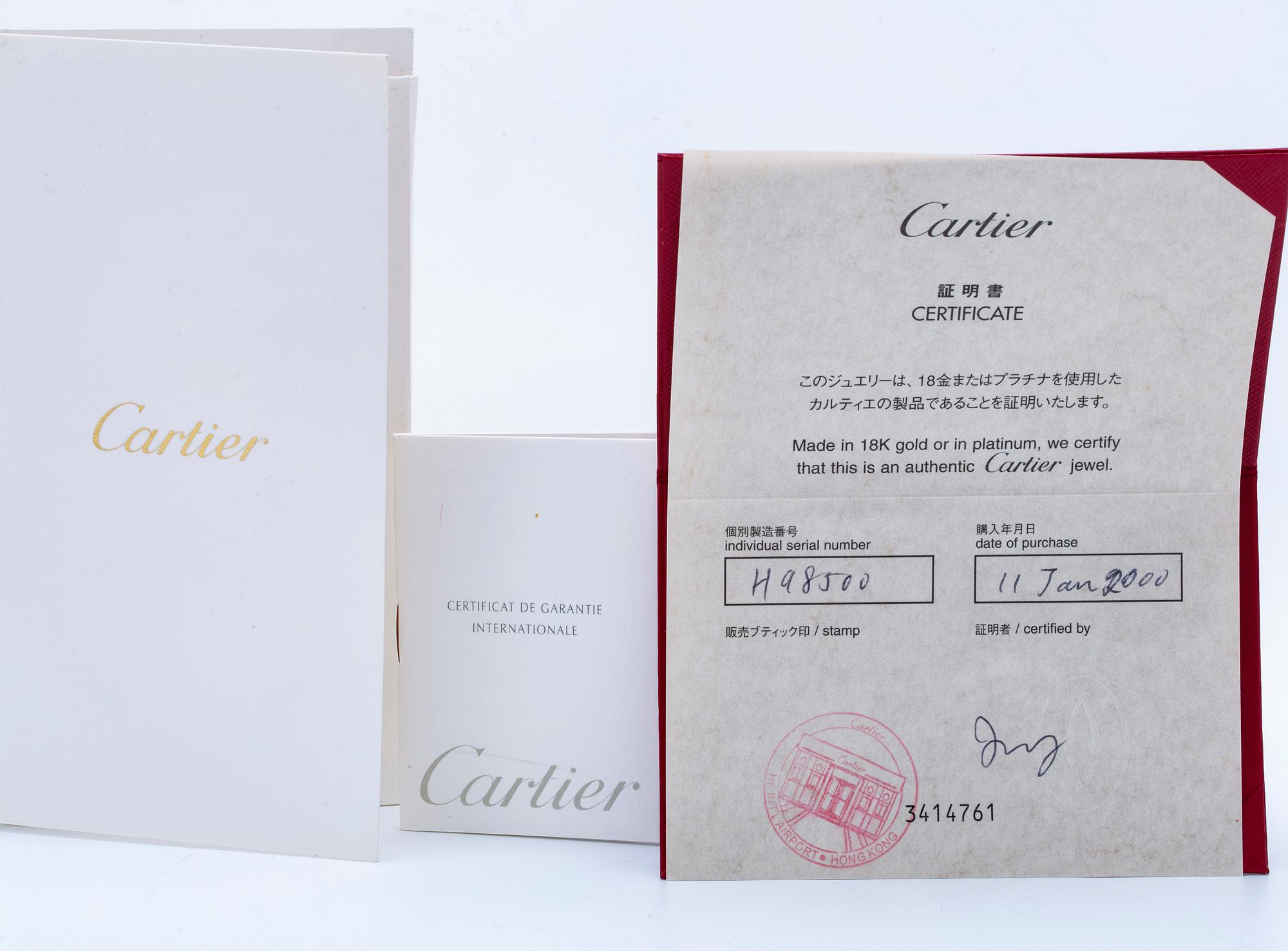Cartier "Love" bracelet 18K gold, purchased year 2000.