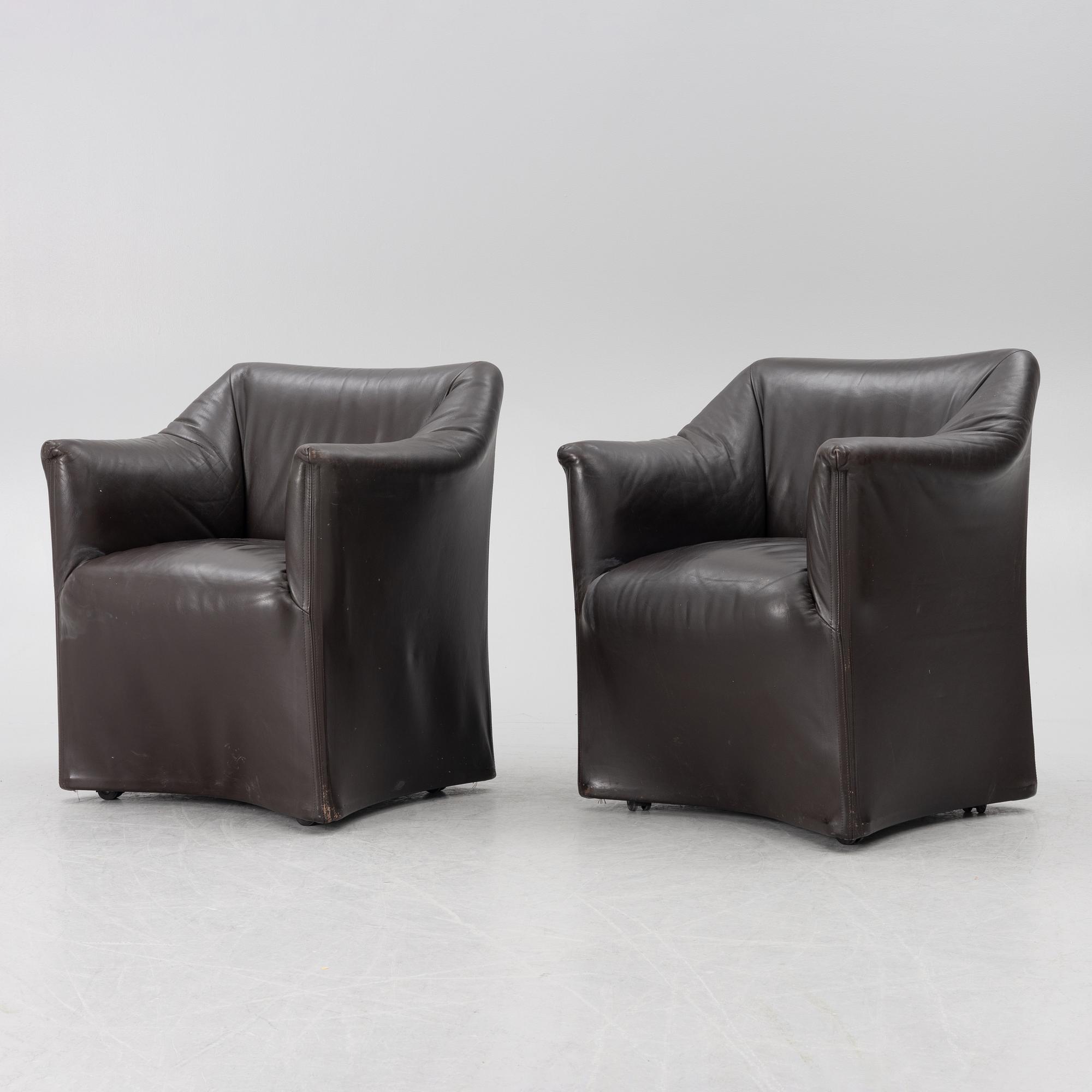 Mario Bellini, armchairs, a pair, model 684, "Tentazione", Cassina.