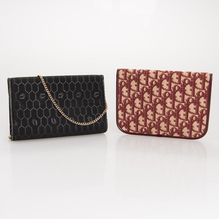 CHRISTIAN DIOR, VÄSKA samt CLUTCH.