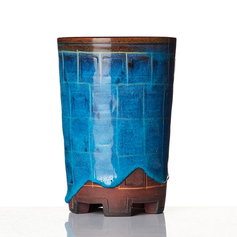 Wilhelm Kåge, Wilhelm Kåge, a "Farsta" stoneware vase, Gustavsberg Studio, signed and dated 1948.
