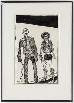 HANS ARNOLD, tusch, signerad.