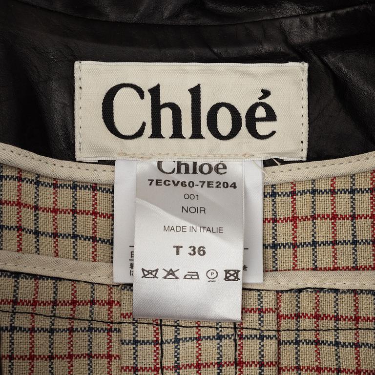 Chloé, skinnjacka, 2007, fransk storlek 36 enligt etikett.