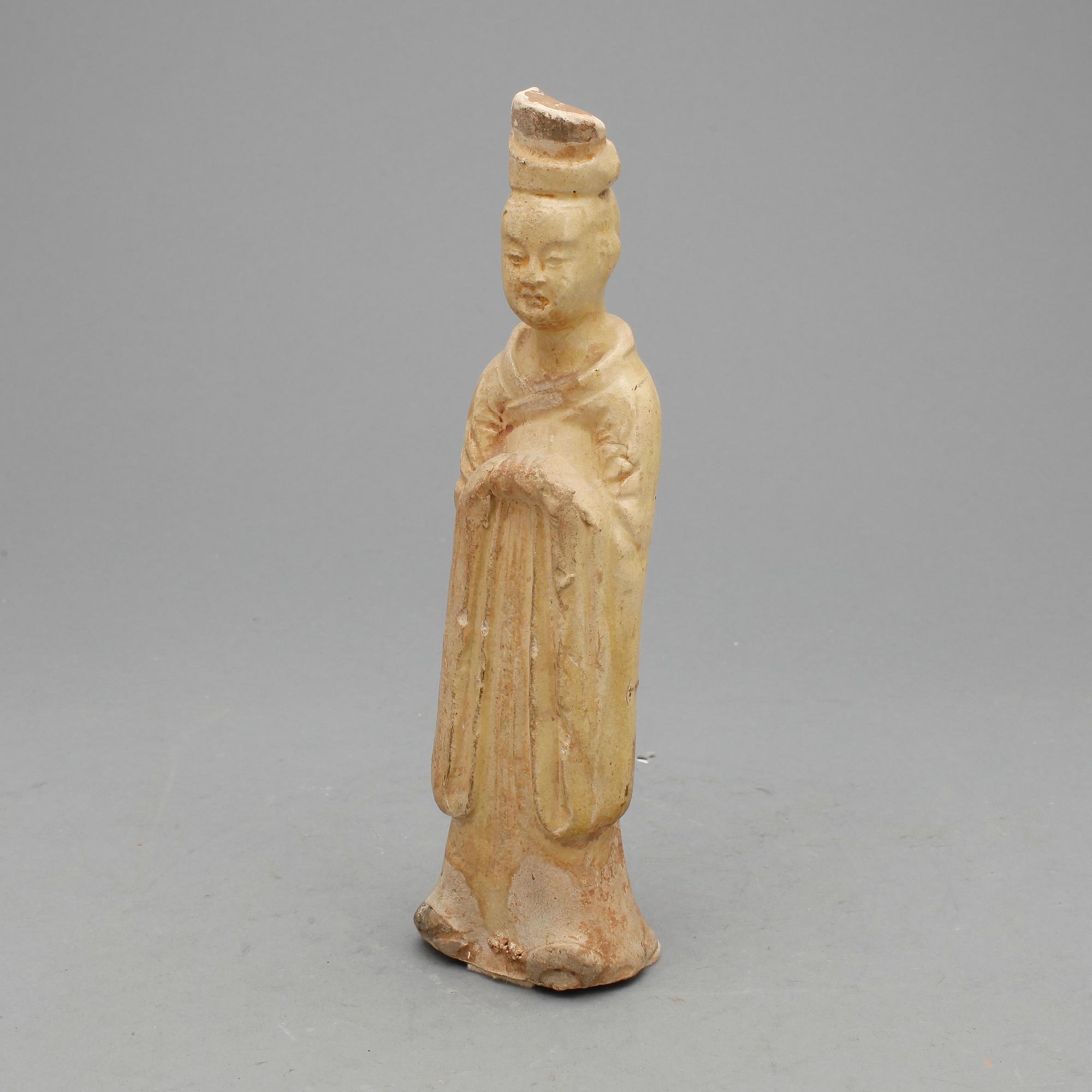 FIGURIN, glaserat lergods, möjligen Tang, Kina.